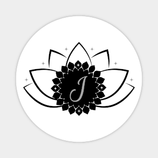 I - Lotus Flower Monogram Magnet